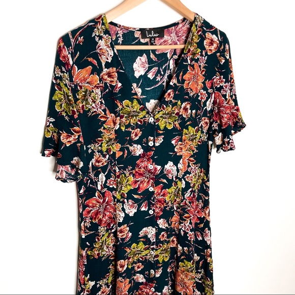 Lulus Garden Of Delight Floral Button Down Dress Size Medium - Picture 6 of 12